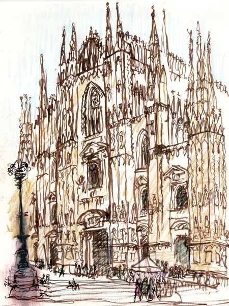 450x600 milano duomo - Duomo Drawing