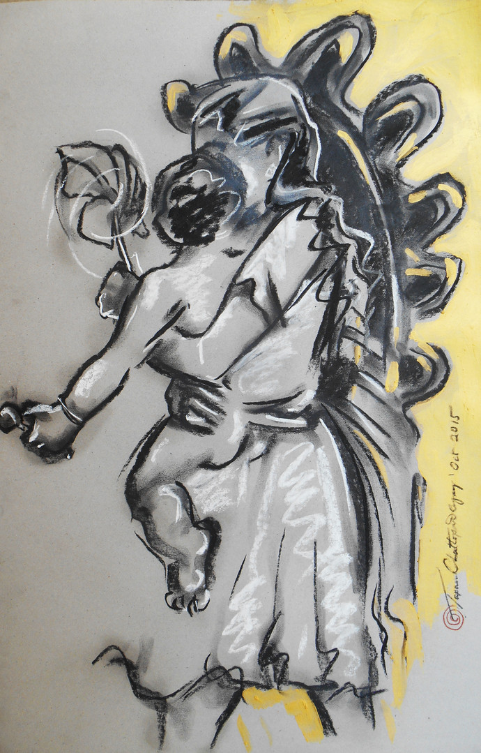 690x1079 Durga - Durga Drawing