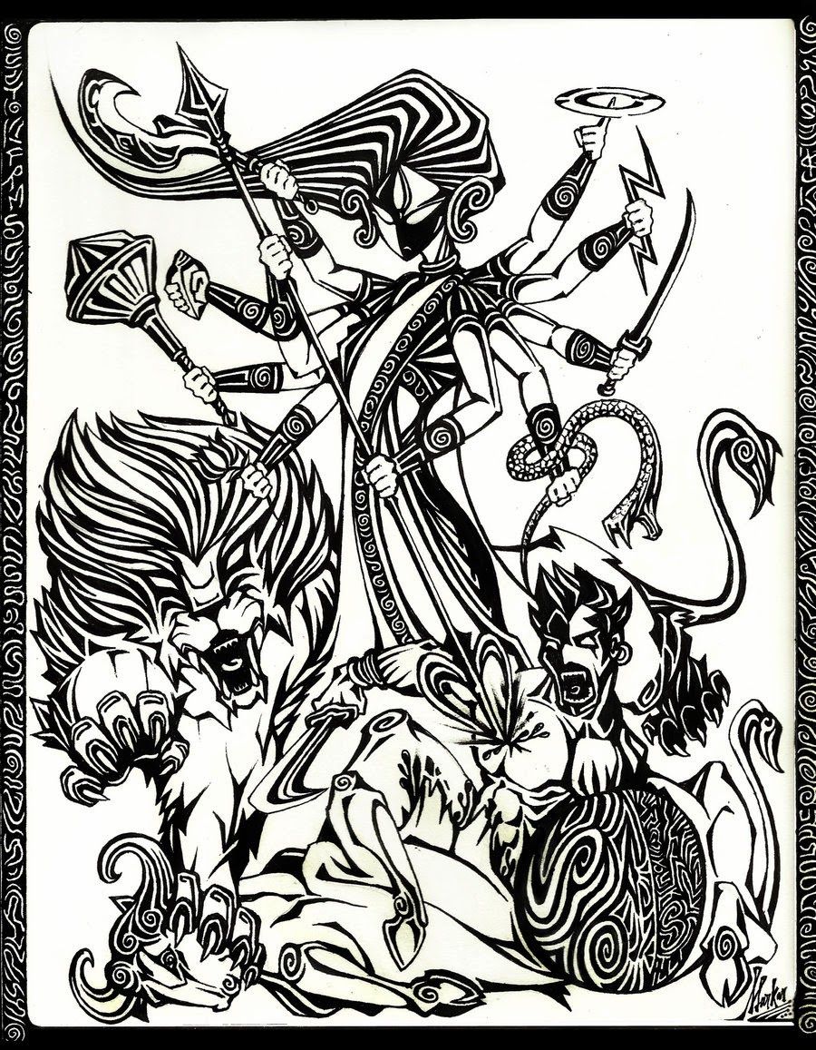900x1157 goddess durga sketch goddess in deuses hindus, deus, hindus - Durga Drawing