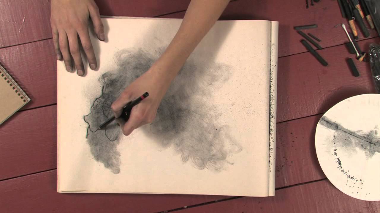 1280x720 Drawing With Charcoal - Dust Drawing