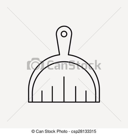 450x470 Dustpan Line Icon Vector Clip Art - Dustpan Drawing