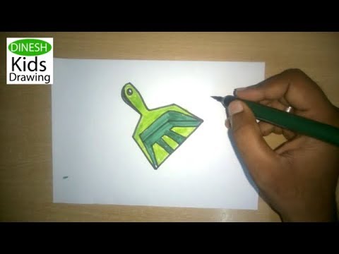480x360 How To Draw A Dustpan Easy Step - Dustpan Drawing