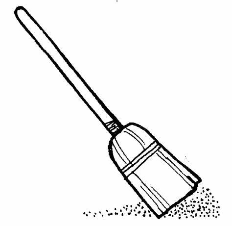 474x461 Broom And Dustpan Drawing Gtgt - Dustpan Drawing