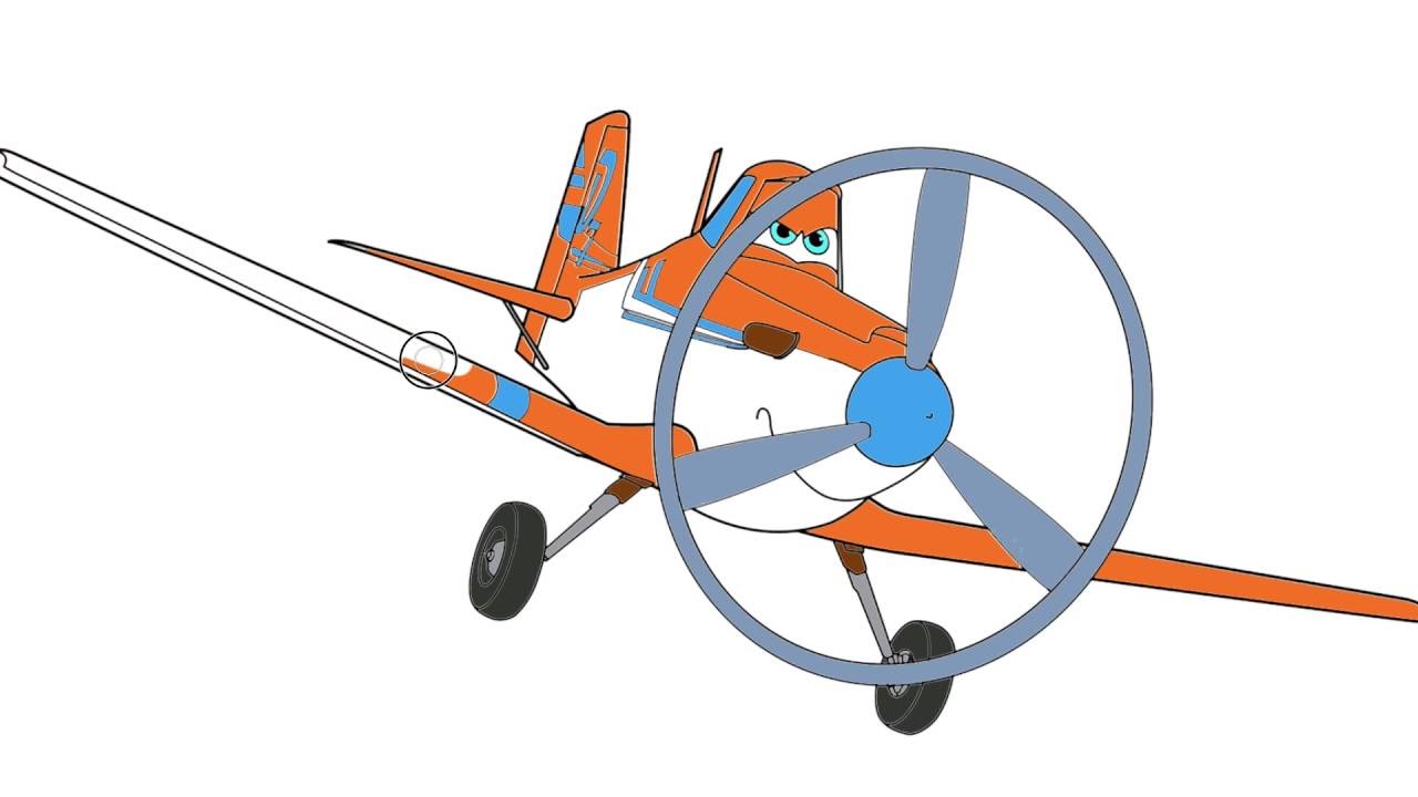 1280x720 Disney Planes Birthday Party - Dusty Crophopper Drawing