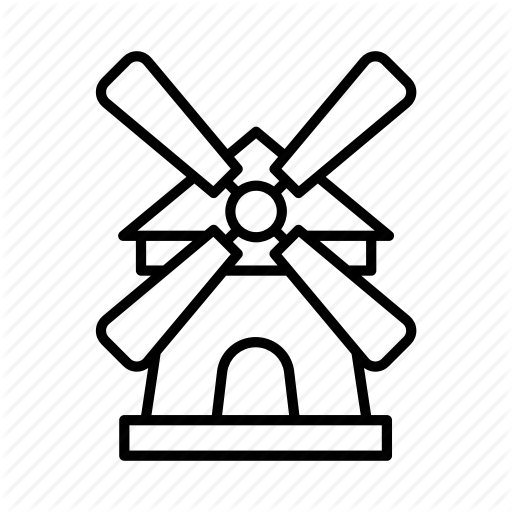 512x512 amsterdam, dutch, european, holland, international, netherlands - Dutch Windmill Drawing