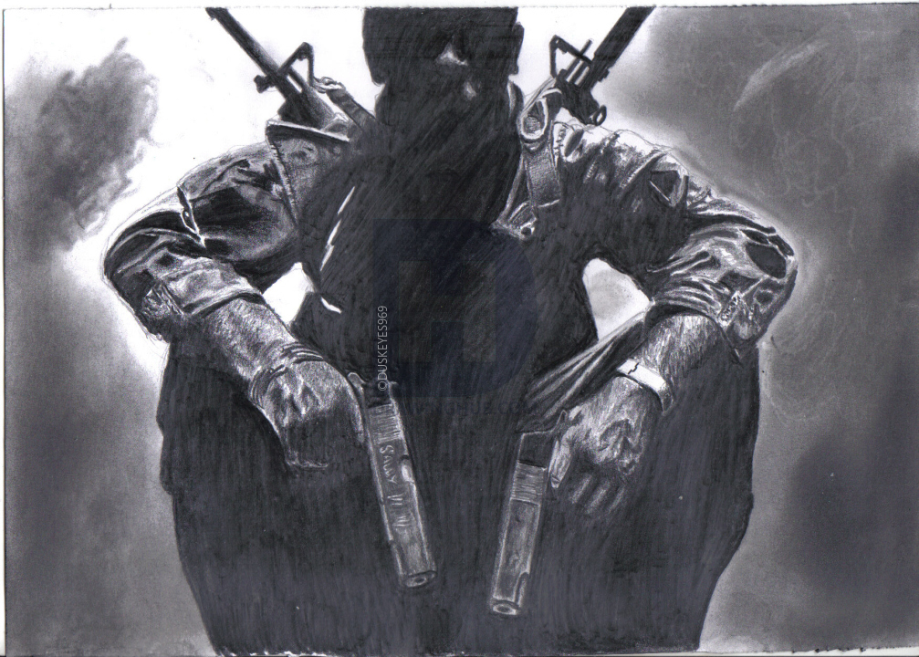 1007x720 how to draw call of duty black ops, step - Duty Drawing