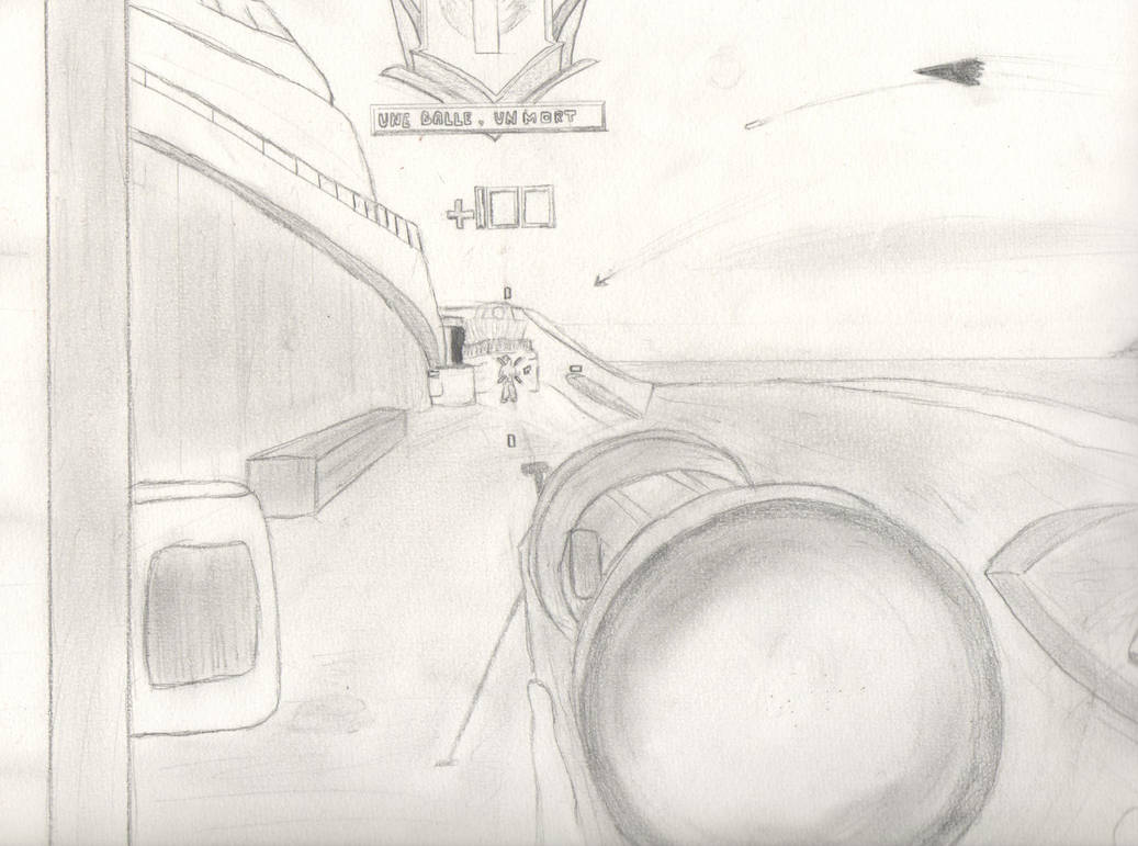 1037x771 Call Of Duty Flash Scope - Duty Drawing