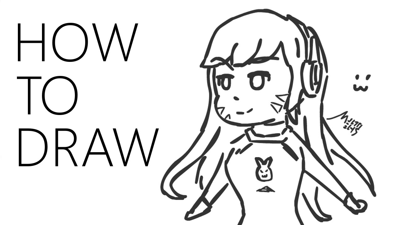 1280x720 How To Draw D Va Easy - Dva Drawing