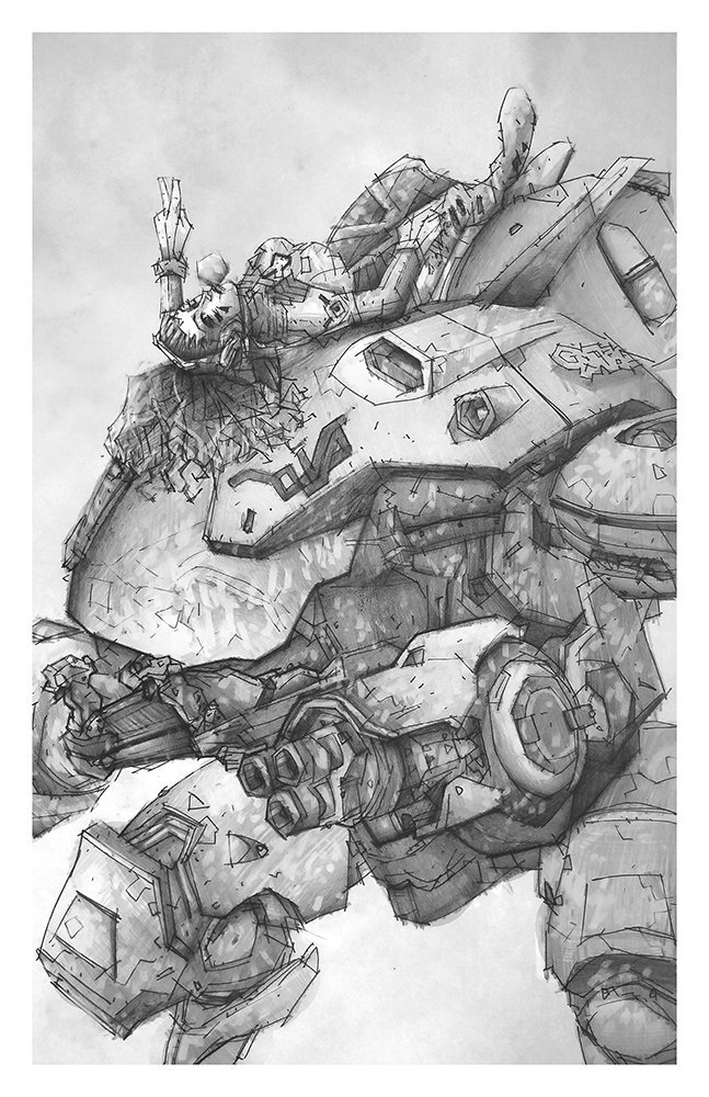 647x1000 Dva Giclee Print Of Pencil Drawing Of Tank Class - Dva Drawing