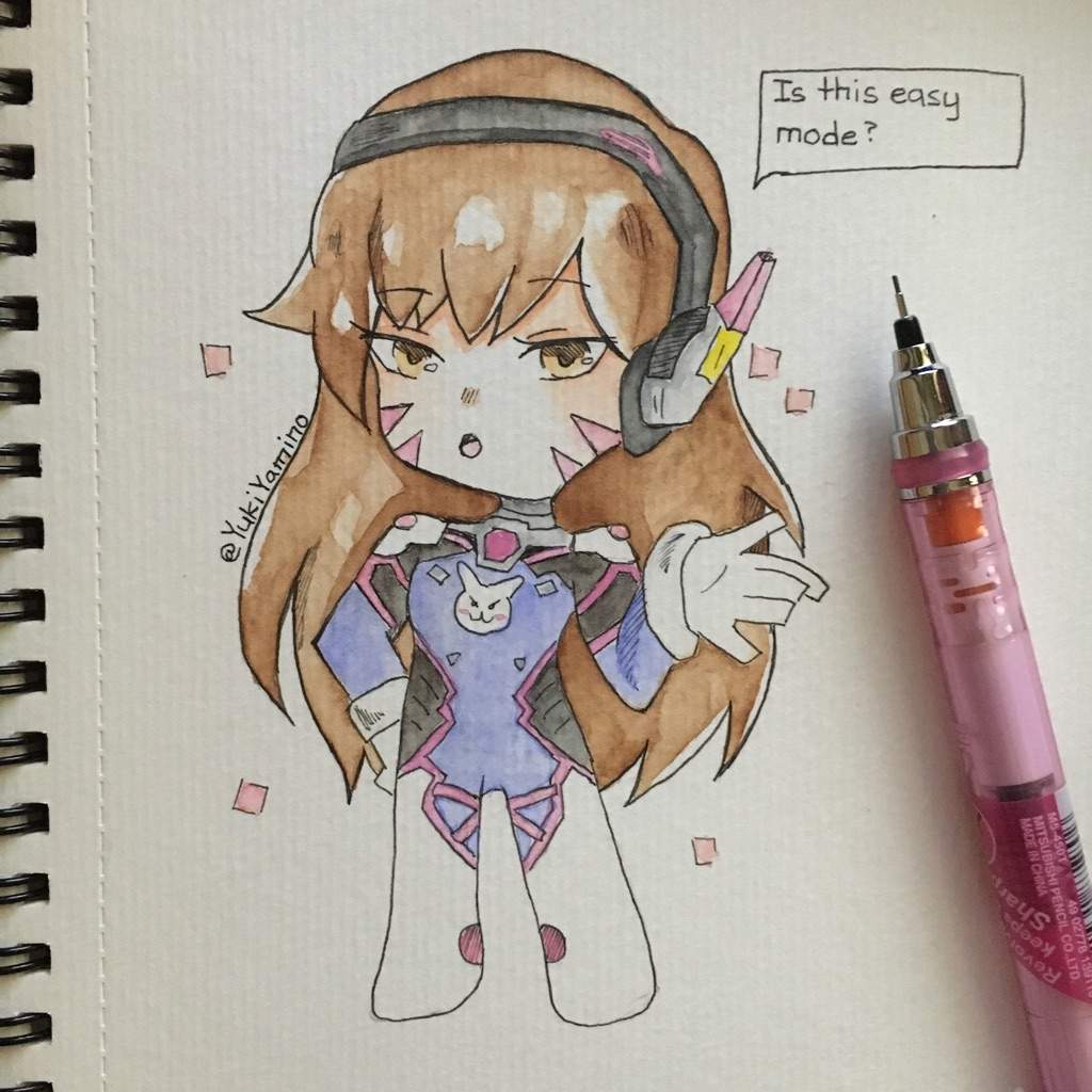 1024x1024 Chibi Dva Overwatch Amino - Dva Drawing