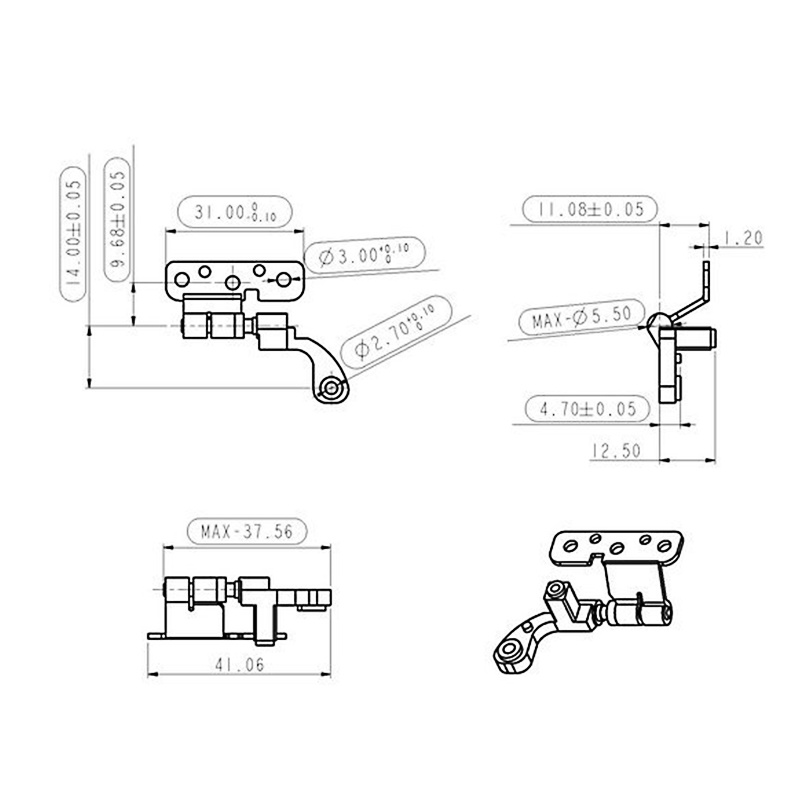 800x800 China Manufacturer Carbon Steel Degree Hinges For Portable Dvd - Dvd Player Drawing