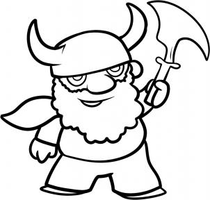 302x288 How To Draw How To Draw A Dwarf For Kids - Dwarf Drawing