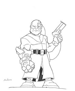 249x300 original sci fi fantasy art drawing shadowrun street samurai - Dwarf Drawing