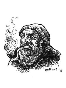 225x300 Sailor Dwarf Original Pen Ink Drawing Sketch Illustration - Dwarf Drawing