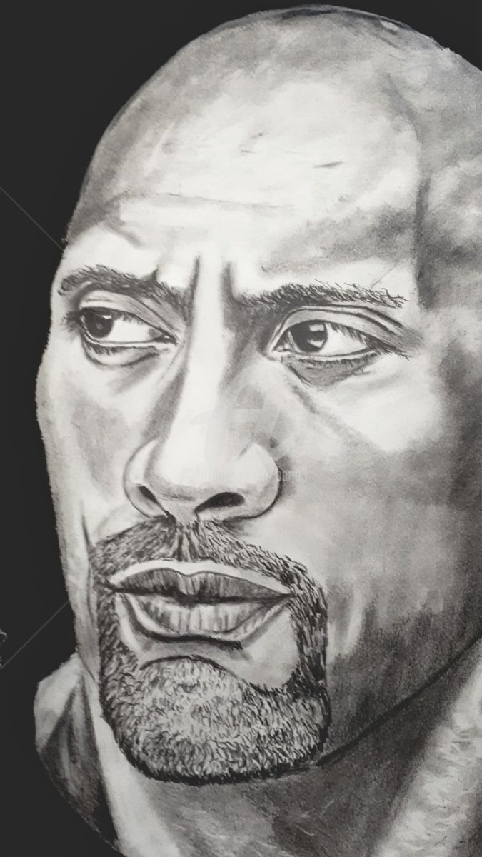 675x1200 Dwayne Johnson Drawing - Dwayne Johnson Drawing