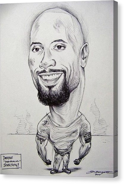 418x622 Rock Dwayne Johnson Drawing - Dwayne Johnson Drawing