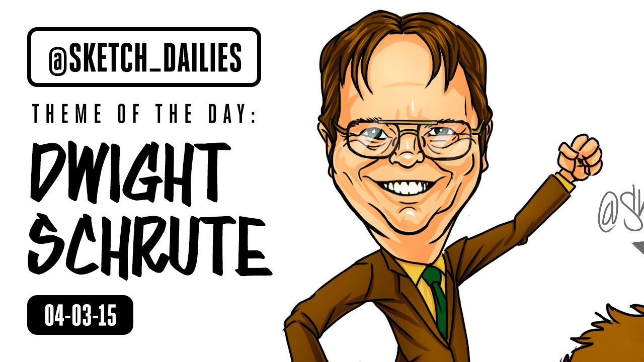 1280x720 Dwight Schrute Sketch Dailies Theme - Dwight Schrute Drawing