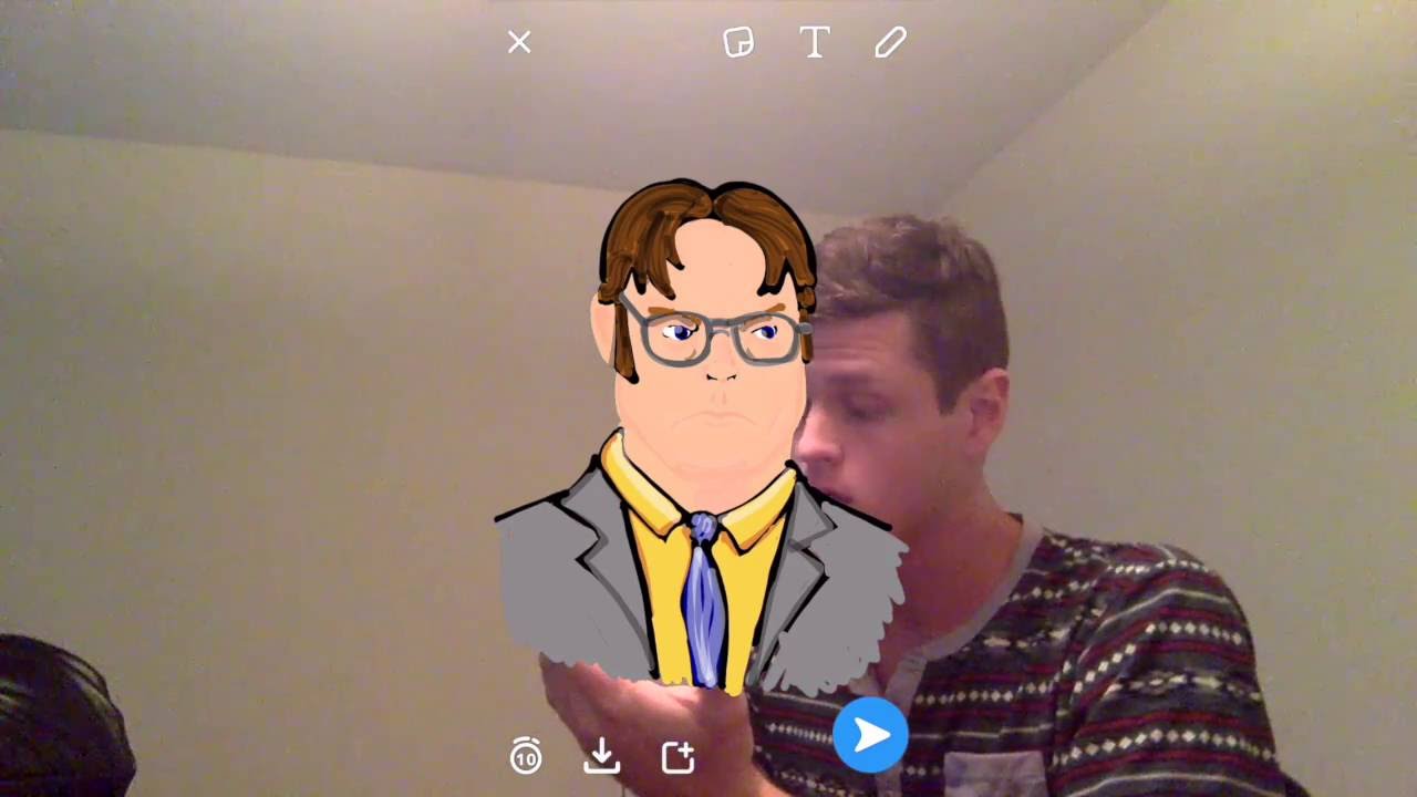 1280x720 Snapchat Drawing - Dwight Schrute Drawing