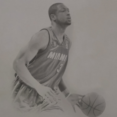 400x400 dwyane wade sketch art hooped up - Dwyane Wade Drawing