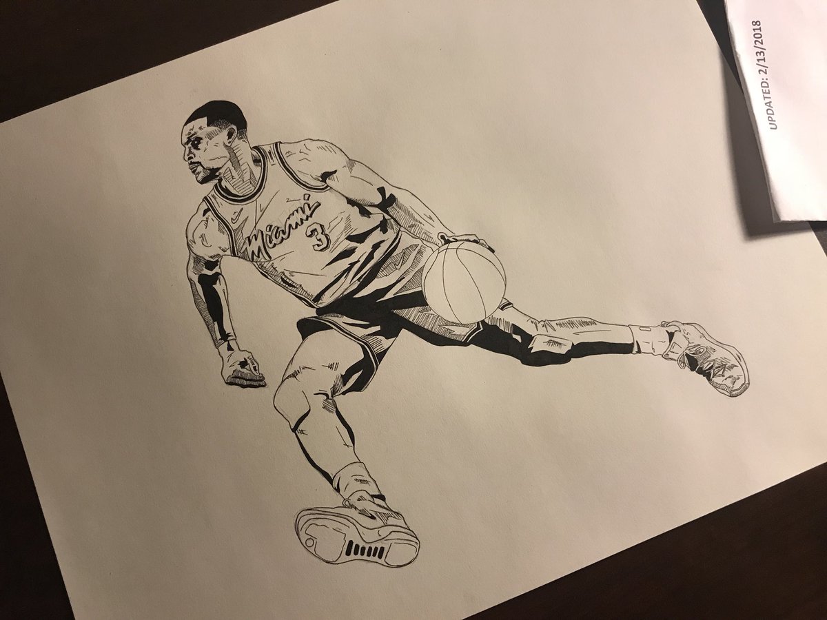1200x900 logan on twitter yesterday i started drawing of dwyane wade - Dwyane Wade Drawing