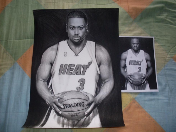 600x450 portrait of dwyane wade - Dwyane Wade Drawing