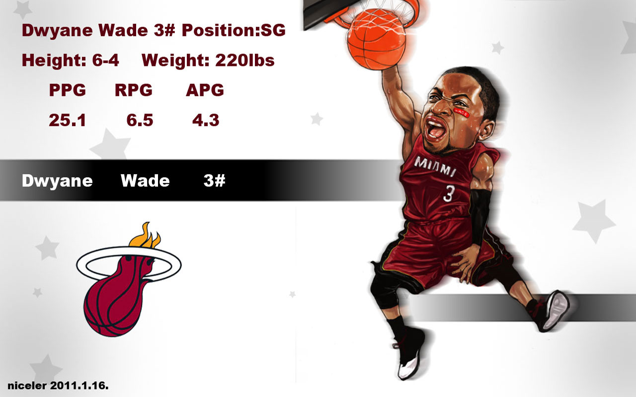1280x800 dwyane wade drawn dunk widescreen photo - Dwyane Wade Drawing