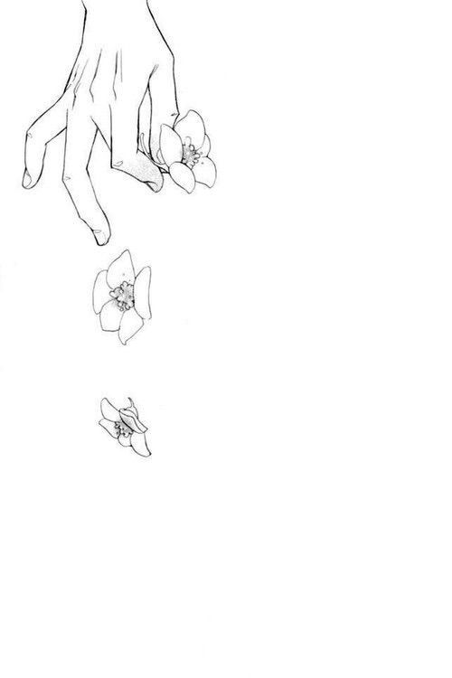 500x750 Drawing Art, How To Draw Hands - Dying Flower Drawing