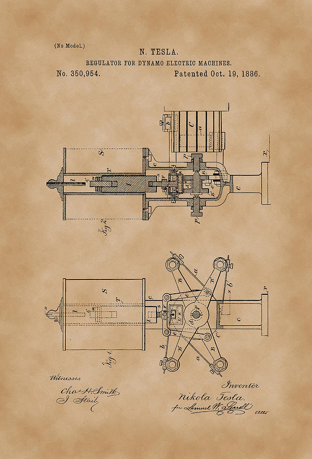 612x900 Tesla - Dynamo Drawing