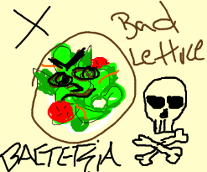 300x250 The Salad Is Full Of E Coli! Drawing - E Coli Drawing