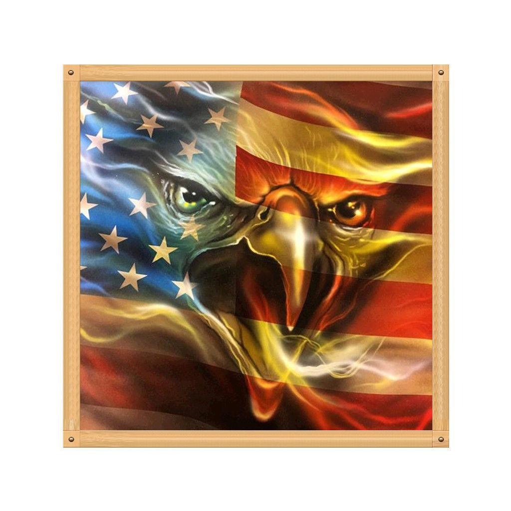 1024x1024 Eagle Spirit Diy Round Rhinestone Embroidery Diamond - Eagle And Flag Drawing