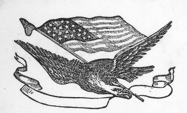 367x221 Eagle With Flag Drawing - Eagle And Flag Drawing