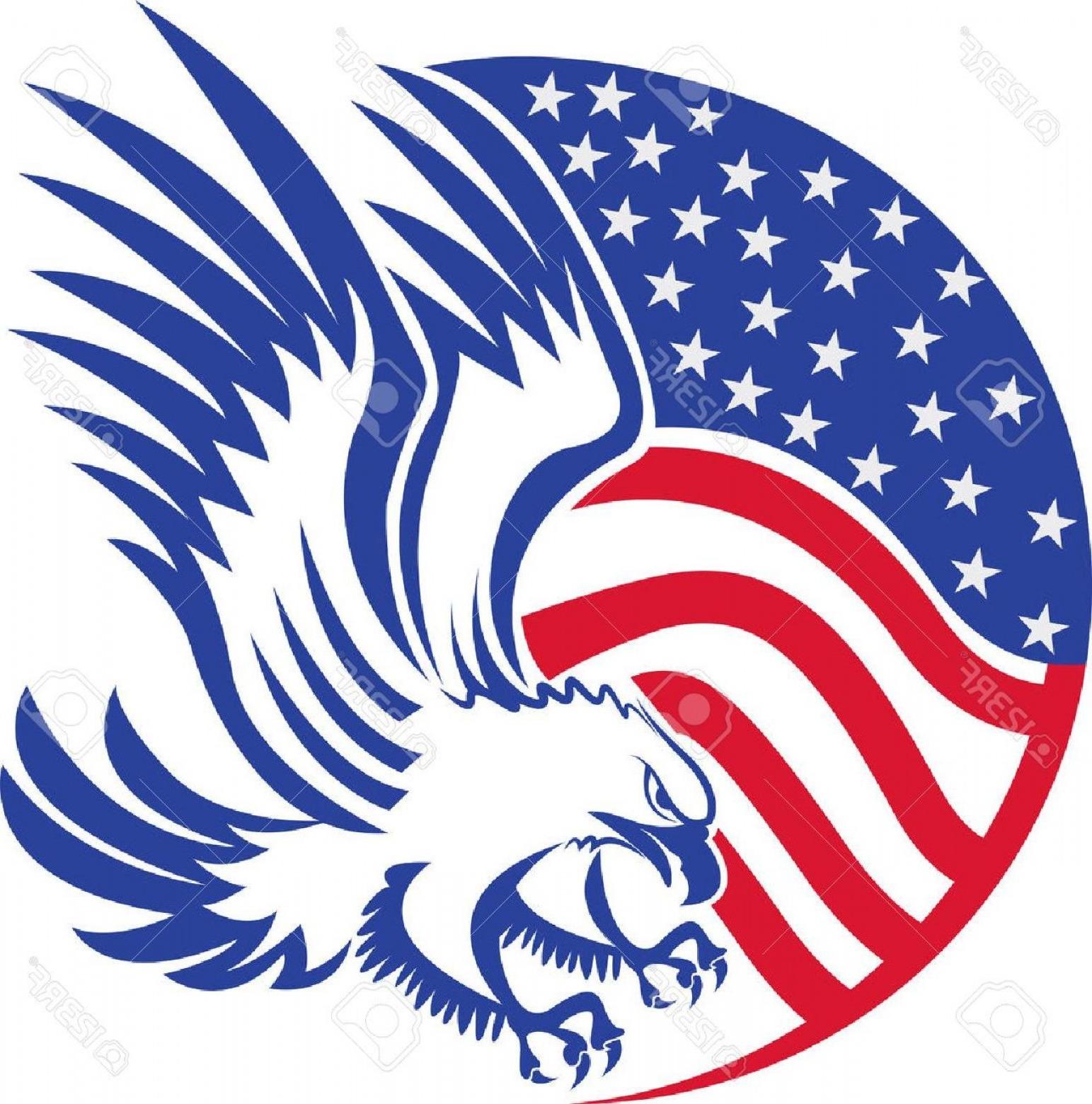 1543x1560 Hd Bald Eagle With American Flag Sketches Vector Pictures Free - Eagle And Flag Drawing