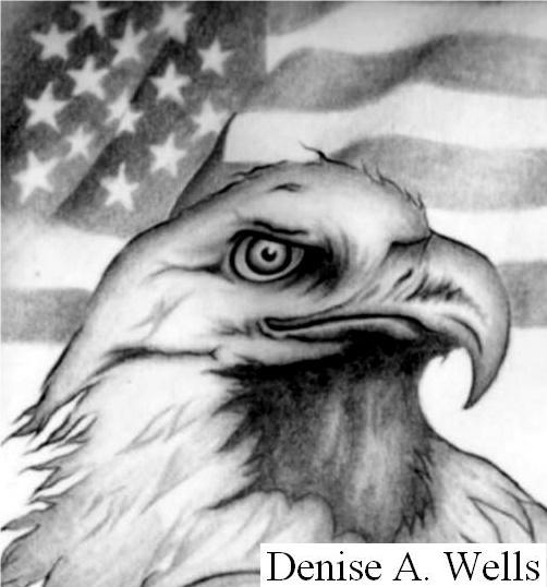 502x538 Famous Black And Grey Flag Tattoos - Eagle And Flag Drawing