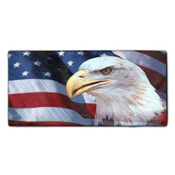 355x355 American Eagle Flag Printed Microfiber Cleaning Cloth - Eagle And Flag Drawing