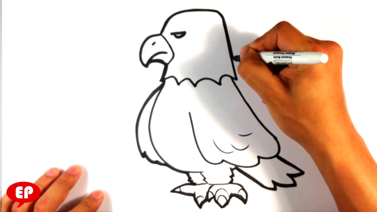 1280x720 How To Draw An Eagle - Eagle Cartoon Drawing