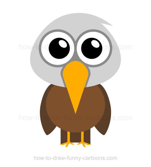 500x552 How To Draw An Eagle - Eagle Cartoon Drawing