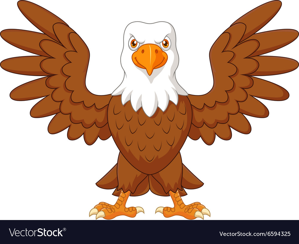 1000x814 bald eagle cartoon drawing cartoon bald eagle standing with wings - Eagle Cartoon Drawing