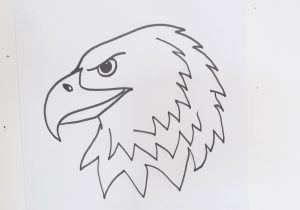 300x210 Cartoon Eagle Drawing - Eagle Cartoon Drawing