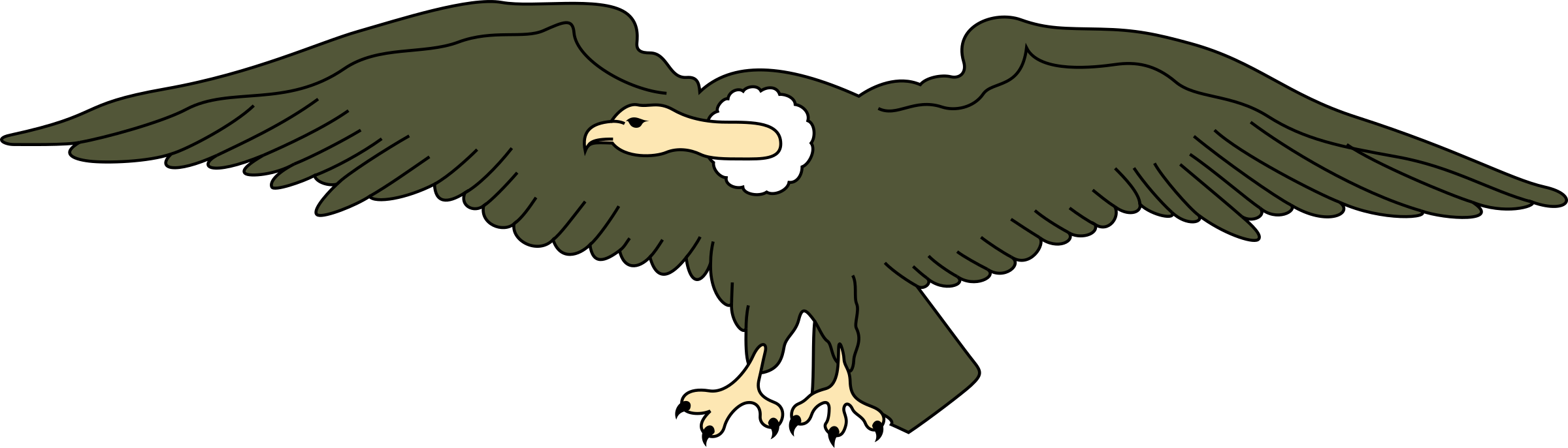 2400x687 condor drawing cartoon transparent png clipart free download - Eagle Drawing Cartoon