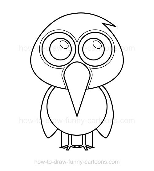 500x552 How To Draw An Eagle - Eagle Drawing Cartoon