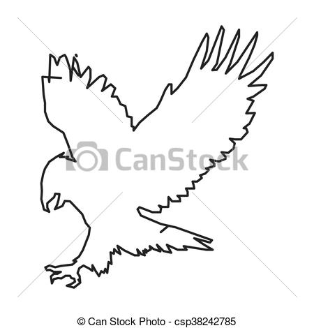 450x470 Eagle Drawing Outline - Eagle Drawing Outline