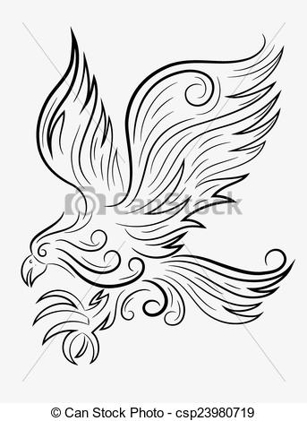 343x470 Eagle Decor Eagle Outline, Art Vector Decoration - Eagle Drawing Outline