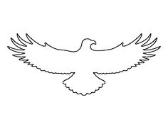236x182 Printable Patterns - Eagle Drawing Outline