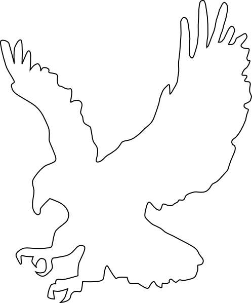 498x598 White Eagle Clip Art - Eagle Drawing Outline