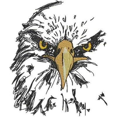 400x400 Ma Eagle Face - Eagle Face Drawing
