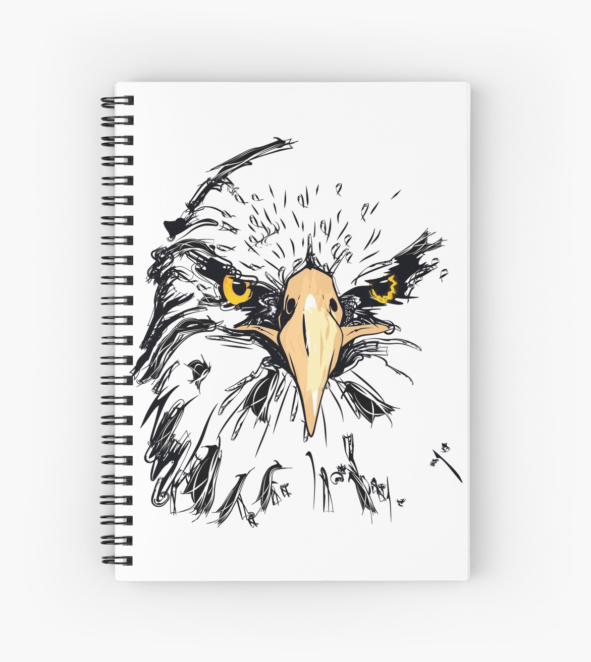 1171x1313 Eagle Face Spiral Notebooks - Eagle Face Drawing
