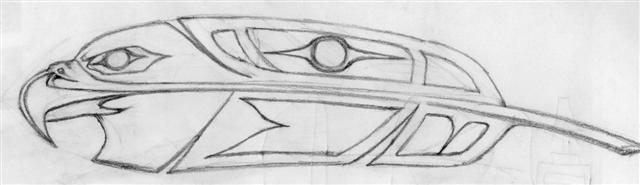640x185 Eagle Feather Drawing - Eagle Feather Drawing