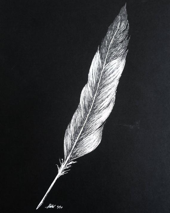 Eagle Feather Drawing at PaintingValley.com | Explore collection of