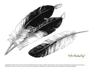 300x230 Eagle Feathers Drawing - Eagle Feather Drawing