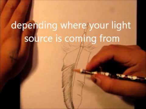 480x360 How To Draw An Eagle Feather - Eagle Feather Drawing